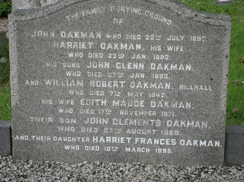Oakman headstone