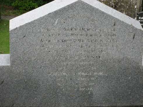 Oakman family of Darraghmore grave